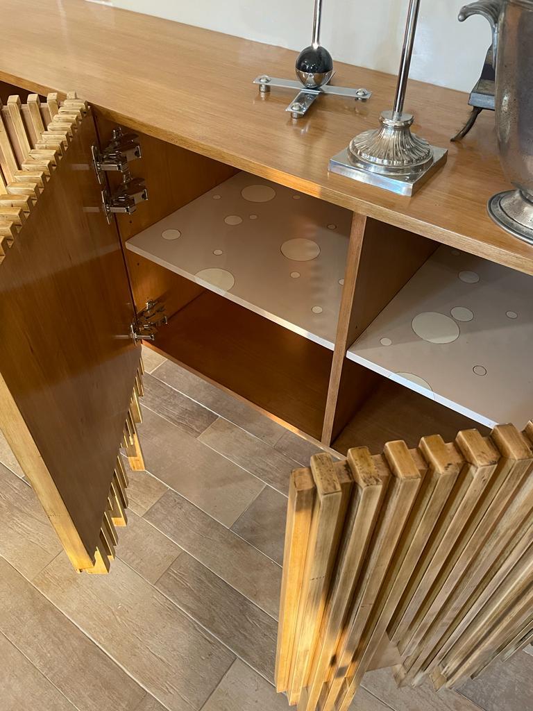 Post-Modern Wave Suspended Sideboard, Four Doors, by Lola Glamour For Sale