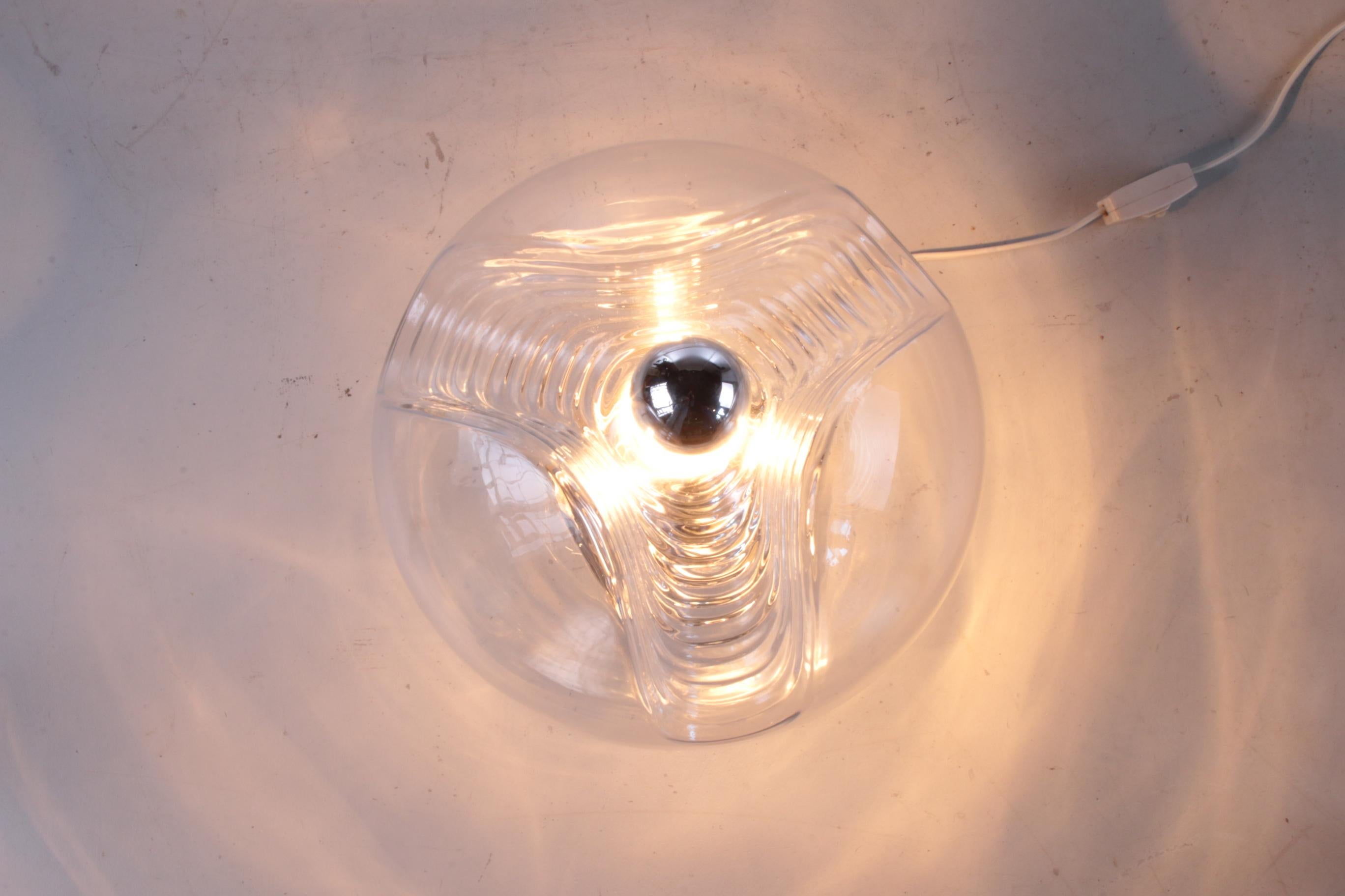 Mid-Century Modern Wave Table Lamp by Peill & Putzler, 1970s For Sale