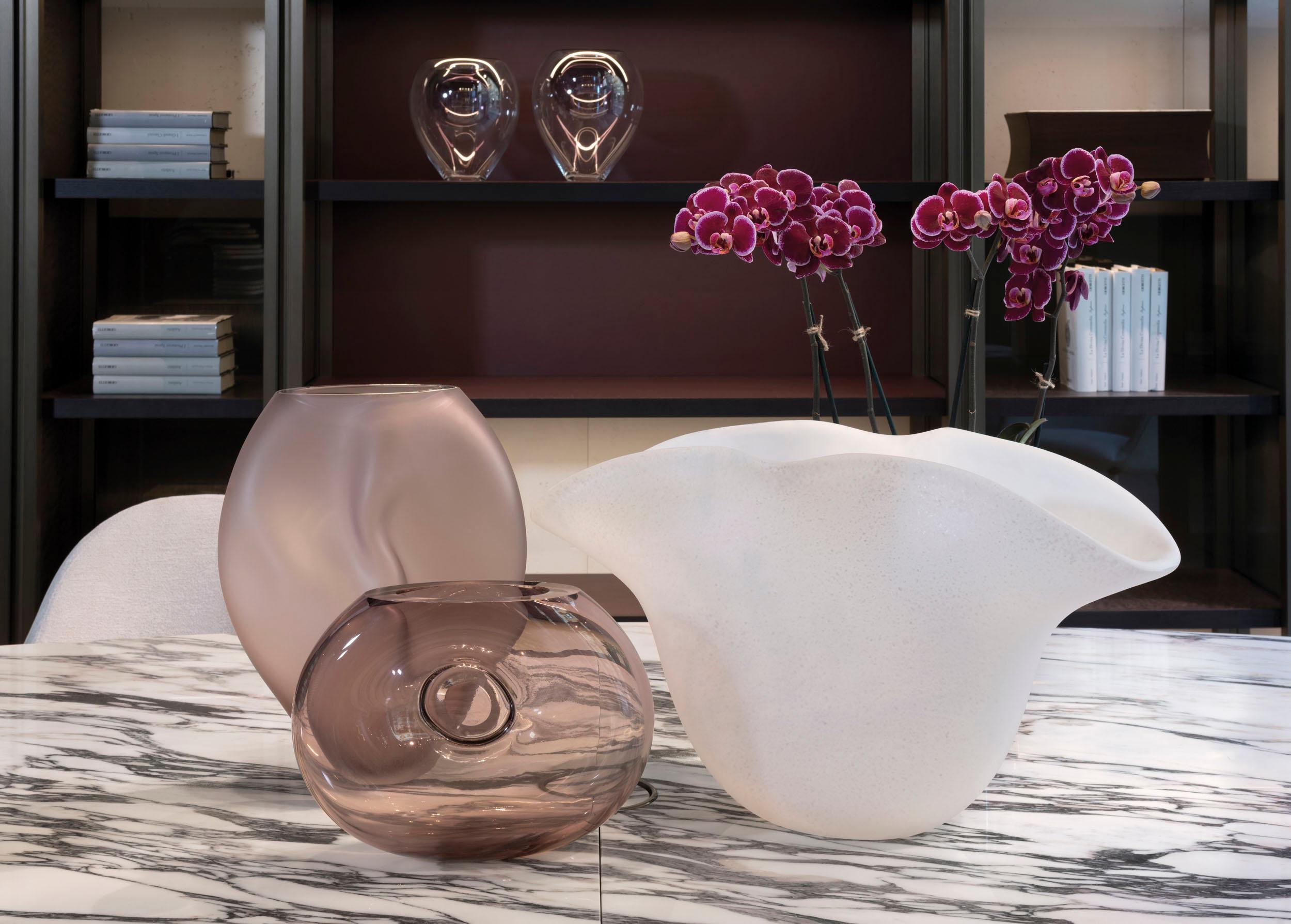 Italian Wave, Amethyst Vase For Sale