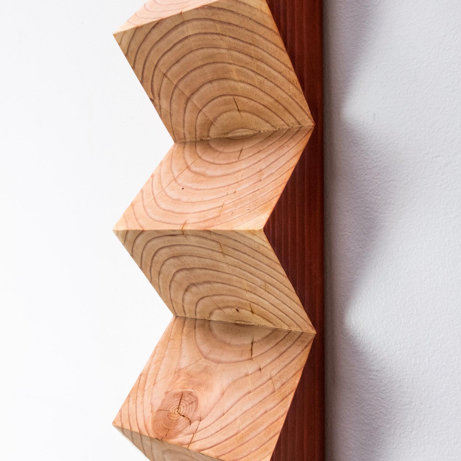 American Waveform Carved Zig Zag Sculpture by Bradley Duncan Studio For Sale