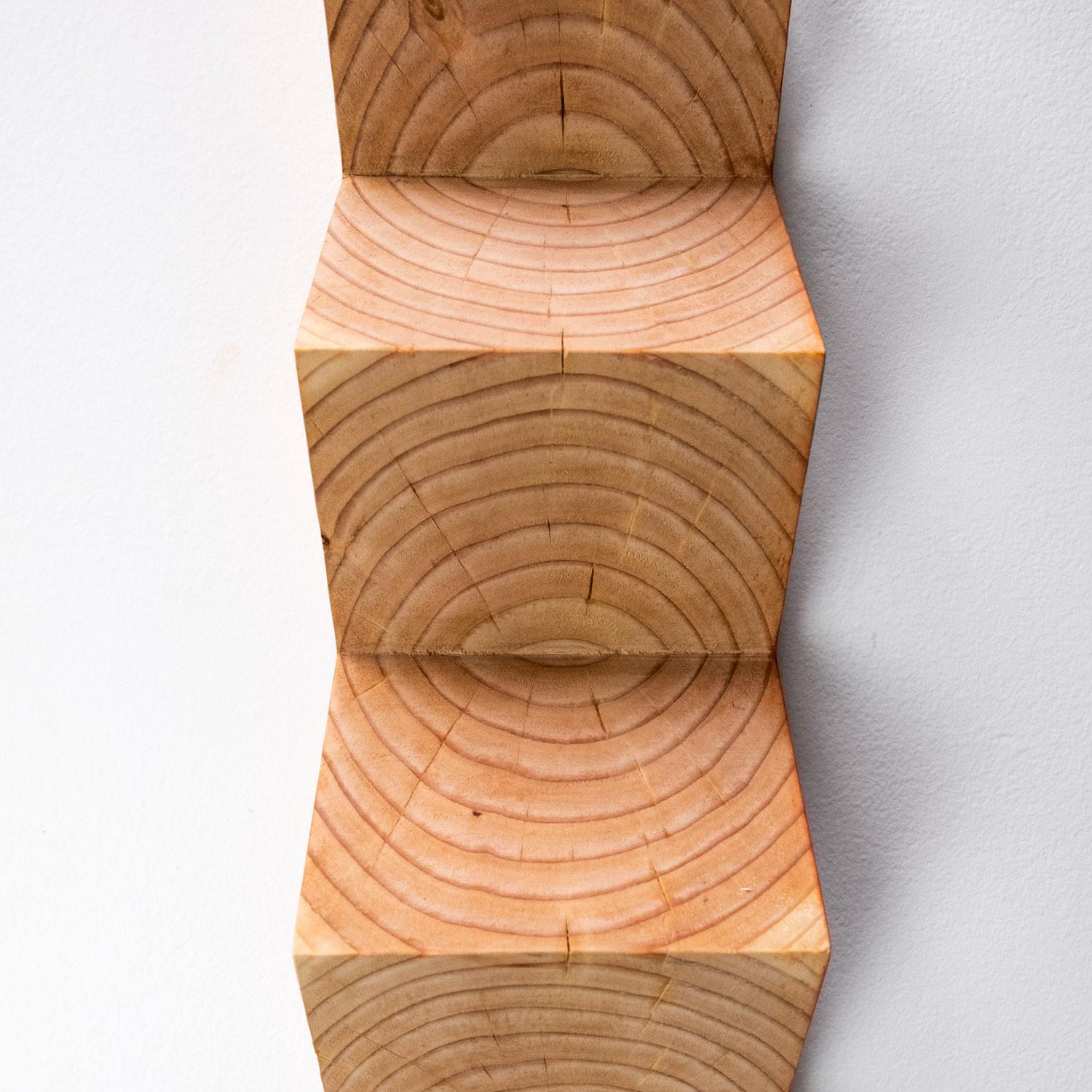 Woodwork Waveform Carved Zig Zag Sculpture by Bradley Duncan Studio For Sale