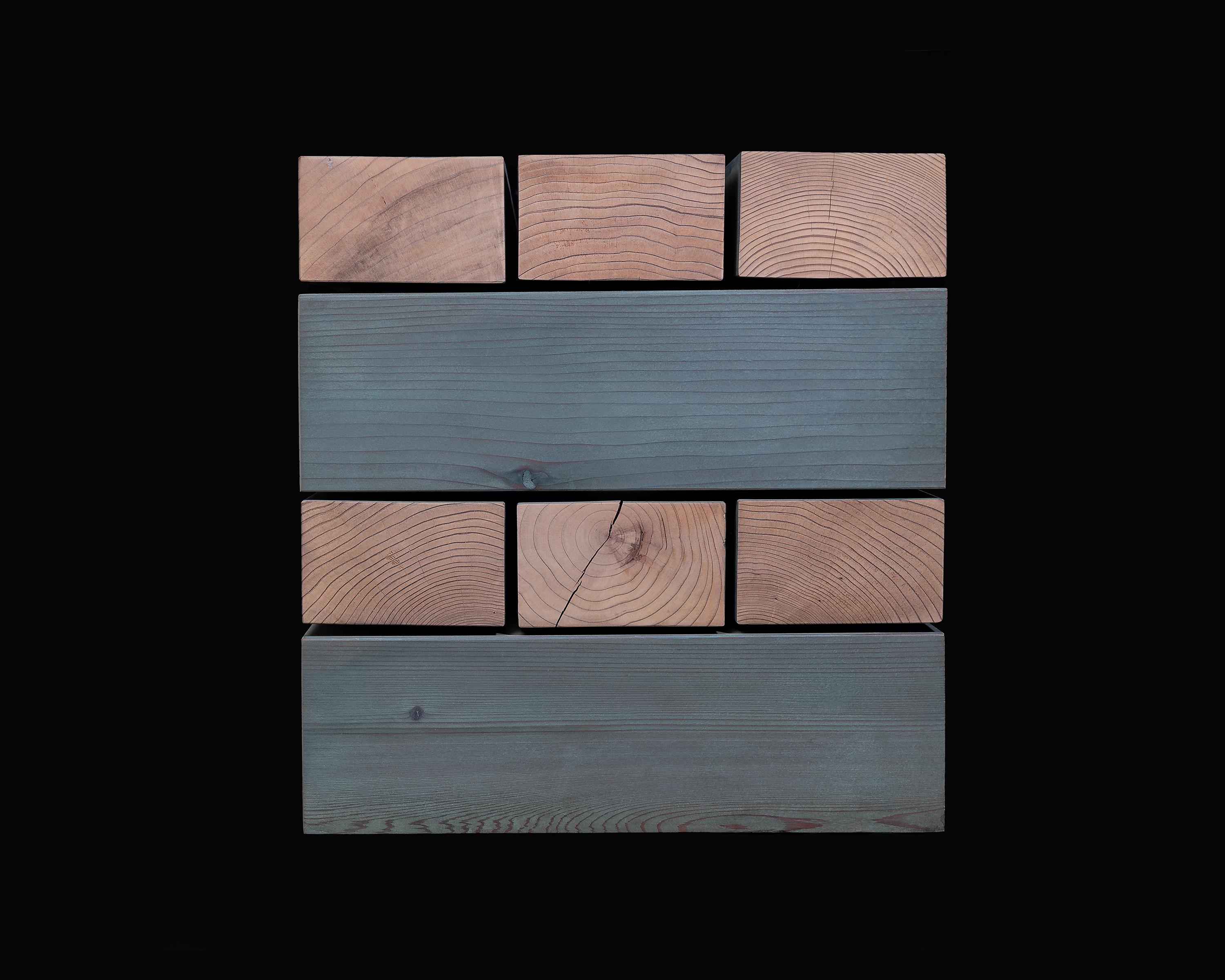 Waveform Minimalist Stacked Bench by Bradley Duncan Studio For Sale 4