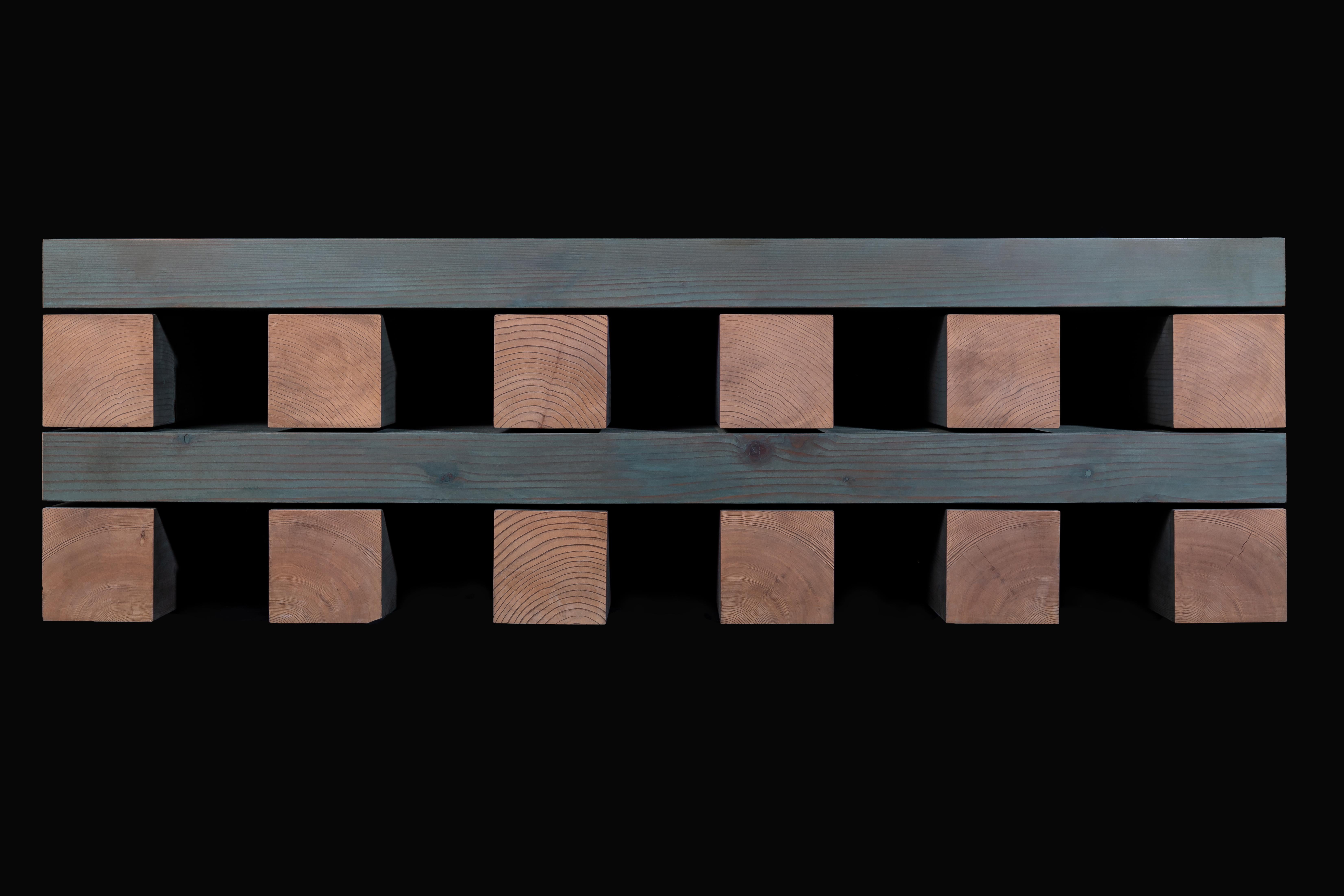 Waveform Minimalist Stacked Bench by Bradley Duncan Studio For Sale 2