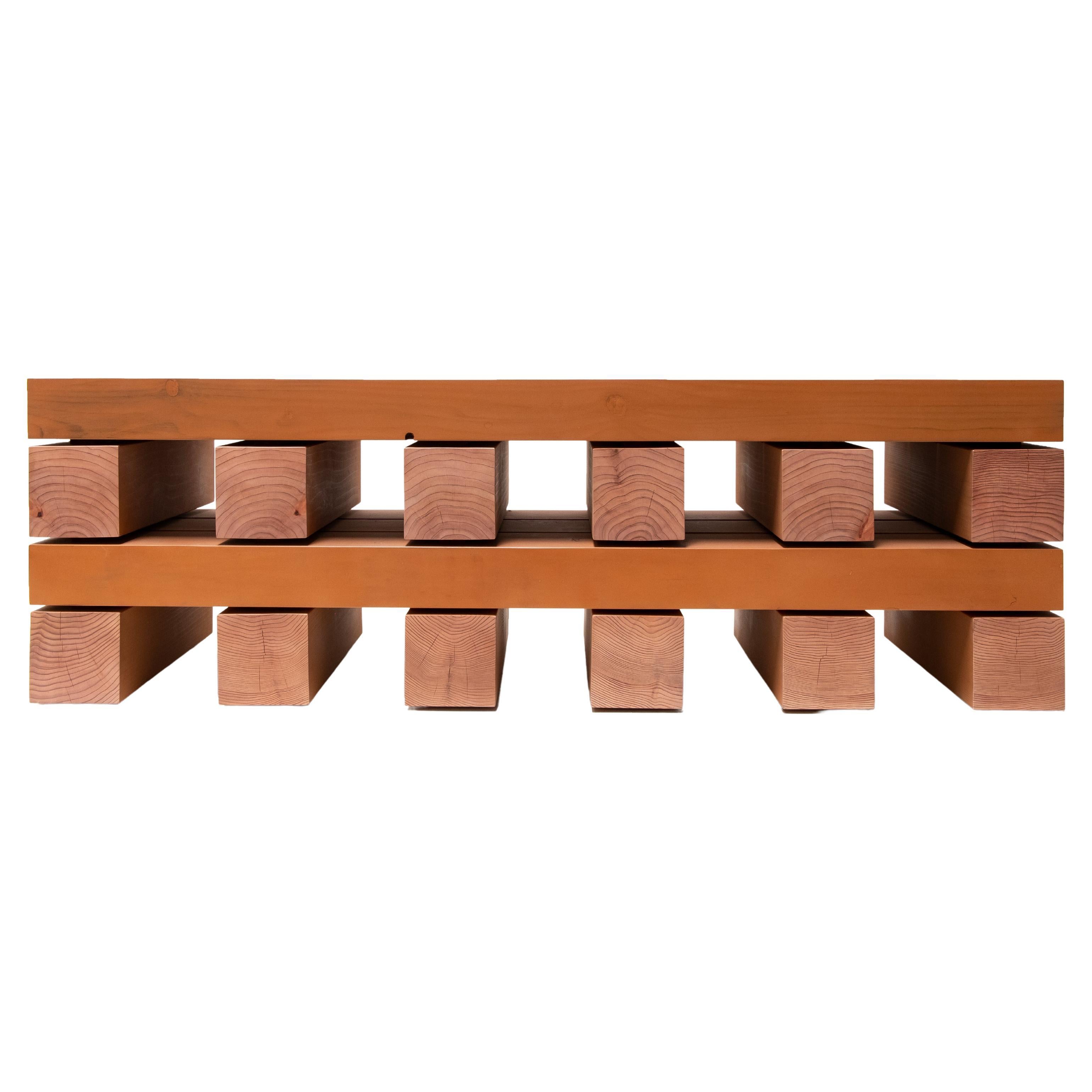 Waveform Minimalist Stacked Bench by Bradley Duncan Studio