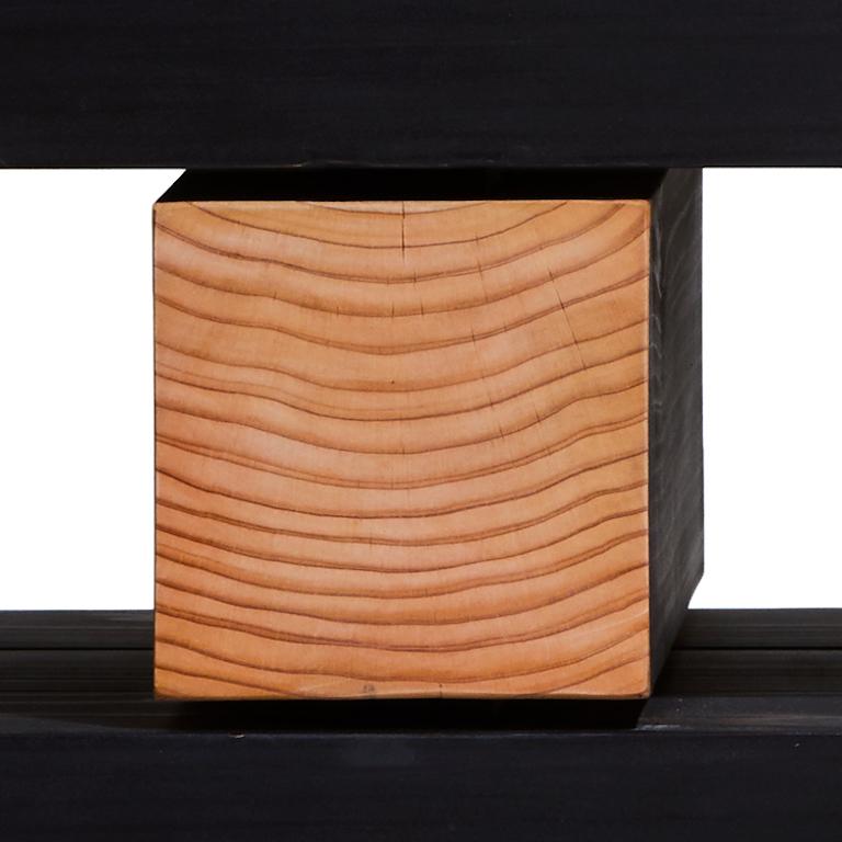 American Waveform Minimalist Black Stacked Bench by Bradley Duncan Studio  For Sale