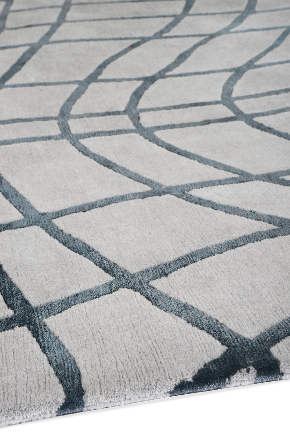 Handgeknüpfter Teppich in Meeresform mit Wellenlänge von Kelly Wearstler im Zustand „Neu“ im Angebot in London, GB