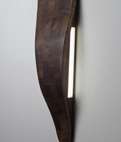 Wavelength Sconce Handcrafted in Solid Walnut