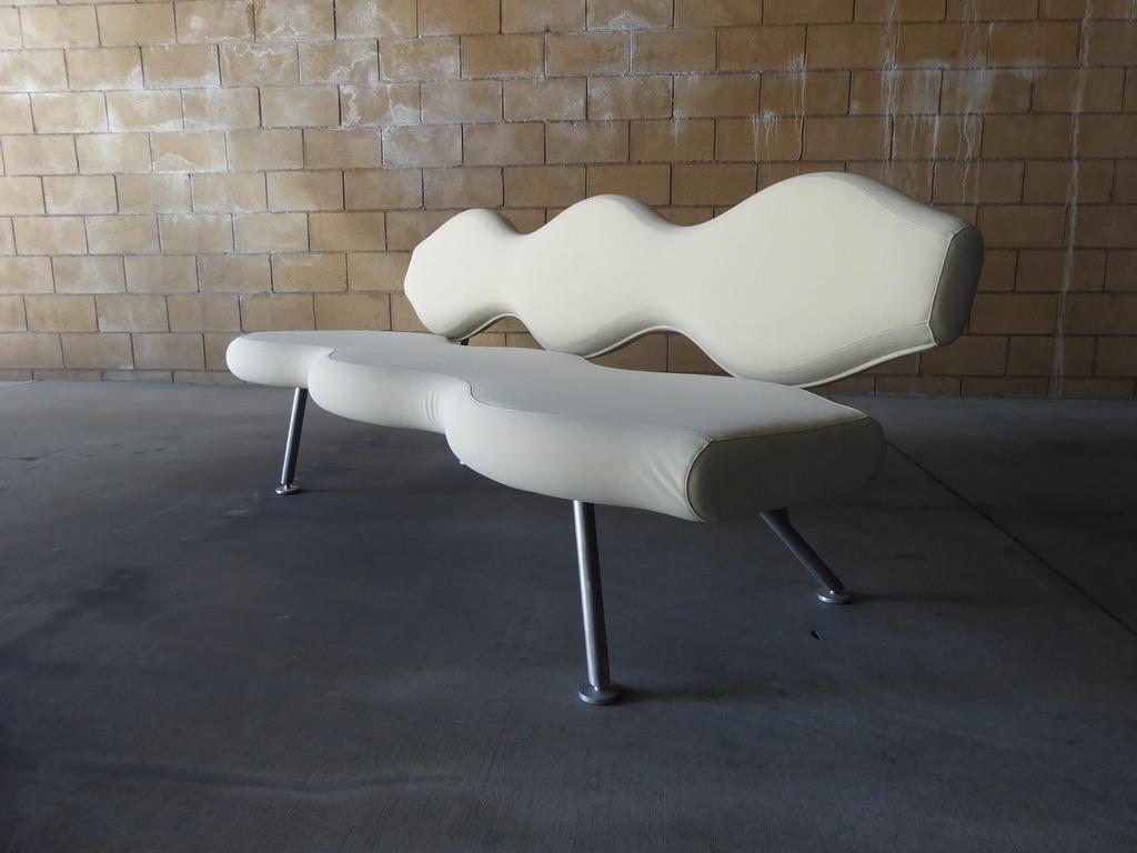 Brushed Wavelength Sofa Designed by Karim Rashid for Neinkamper Furniture