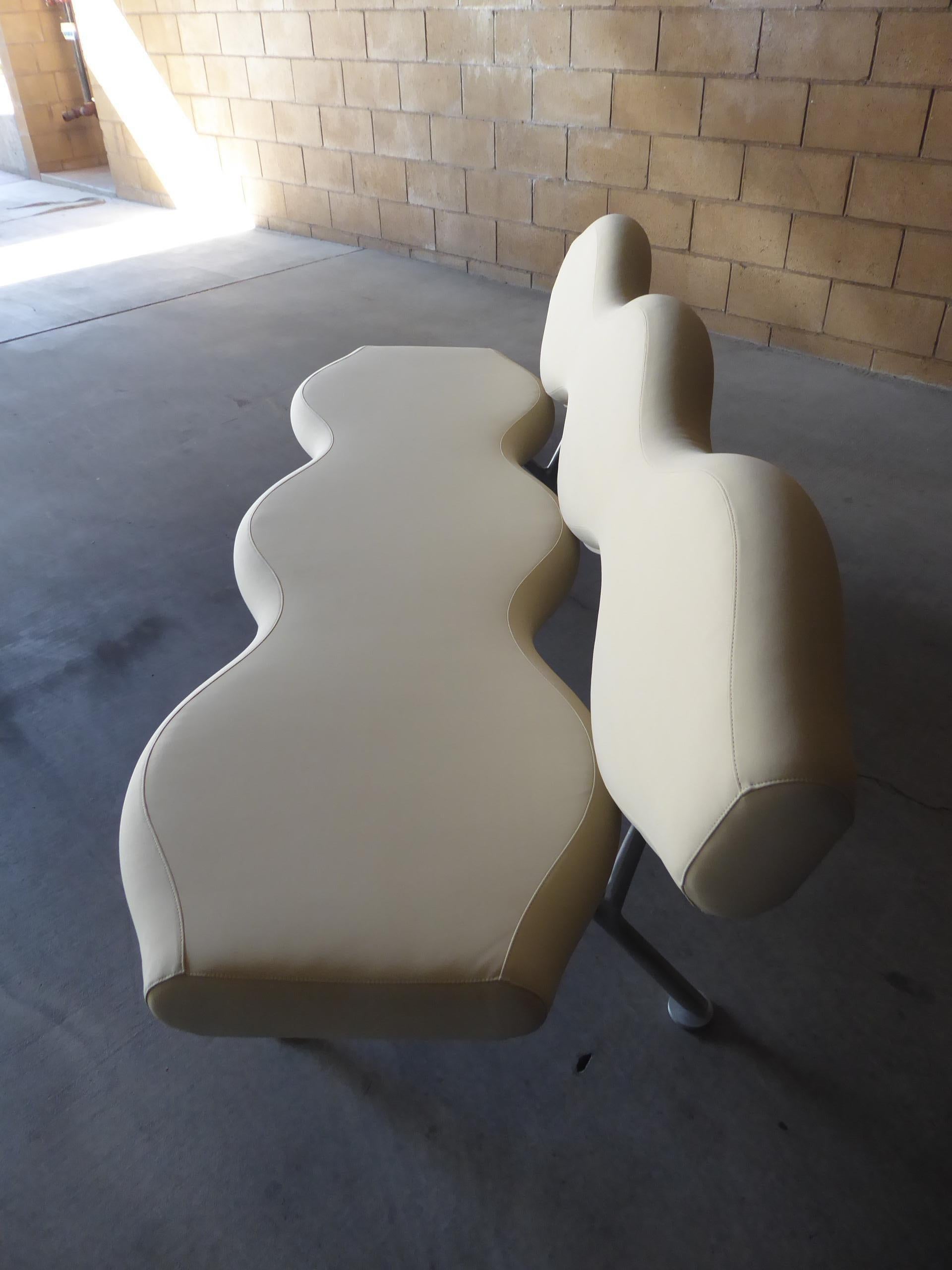 Wavelength Sofa Designed by Karim Rashid for Neinkamper Furniture In Good Condition In Palm Springs, CA