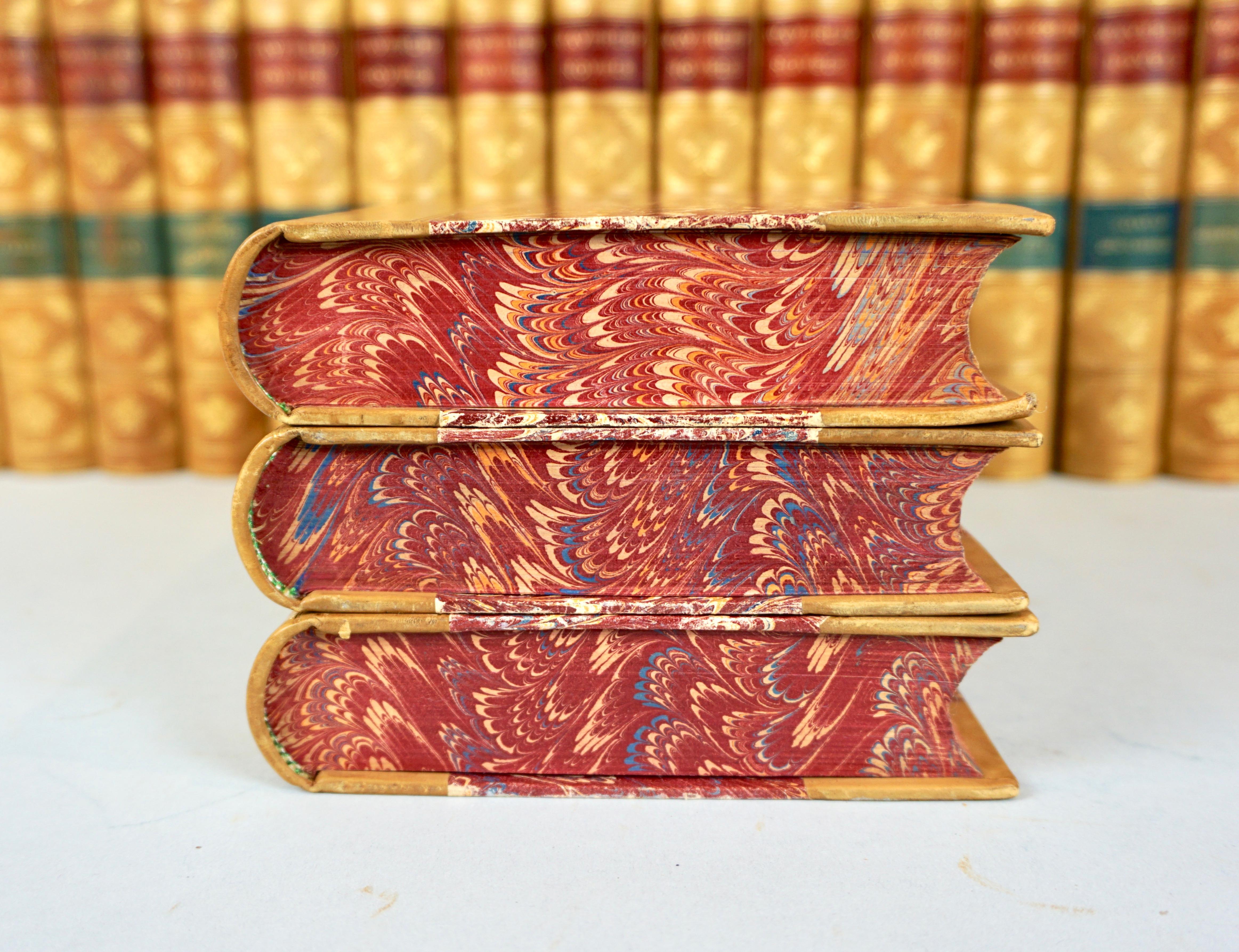 Waverly Novels 'The Works of Sir Walter Scott' in 25 Volumes Bound in Leather In Good Condition In San Francisco, CA