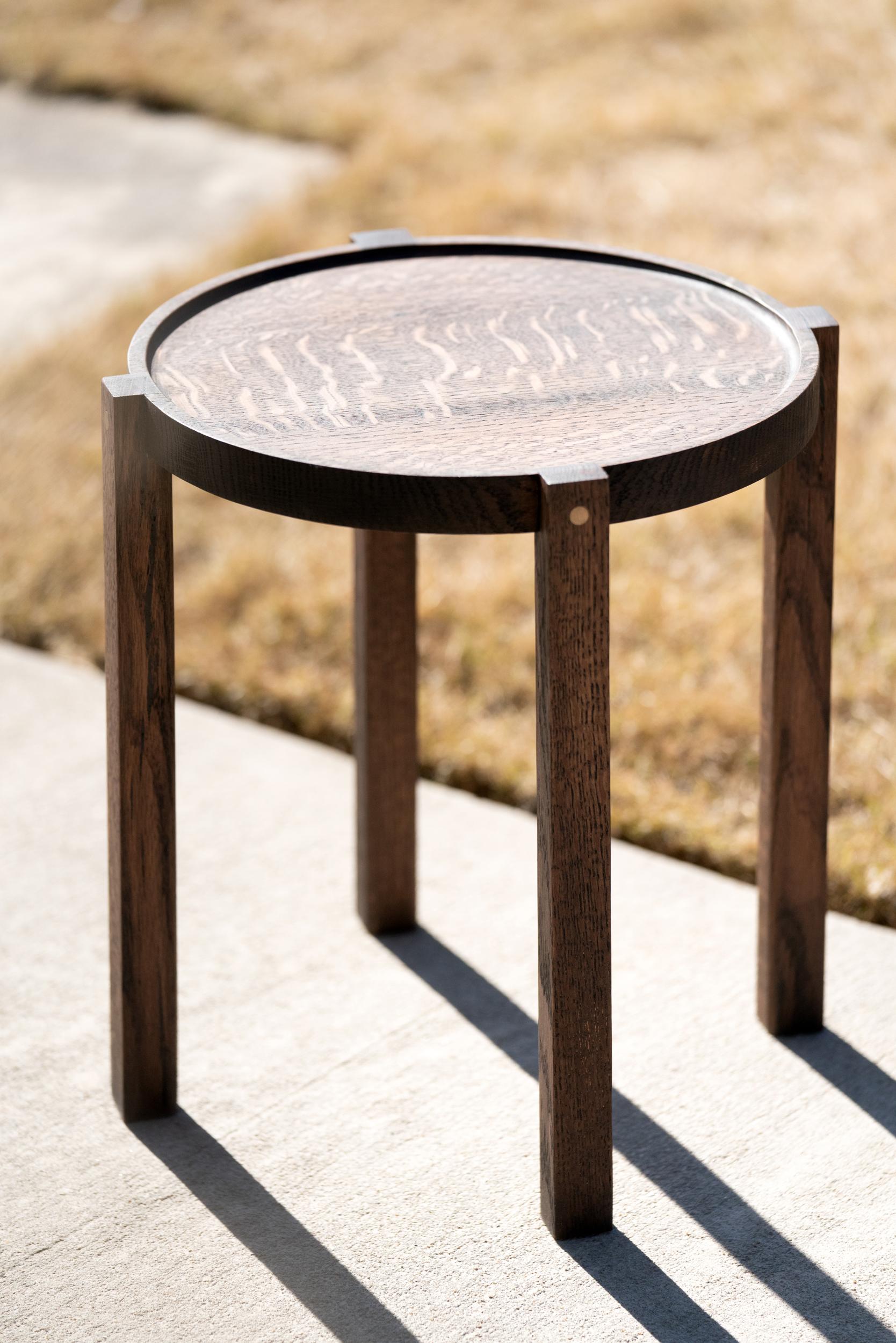 small dark wood side table