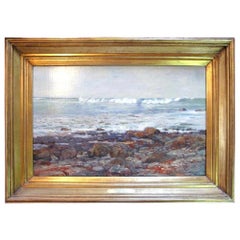 Antique Waves Breaking off the Reef Oil Painting by George Gardner Symons
