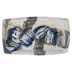 Wellenteller aus Keramik, signiert von Jeppe Hagedorn, Dänemark 1960er Jahre