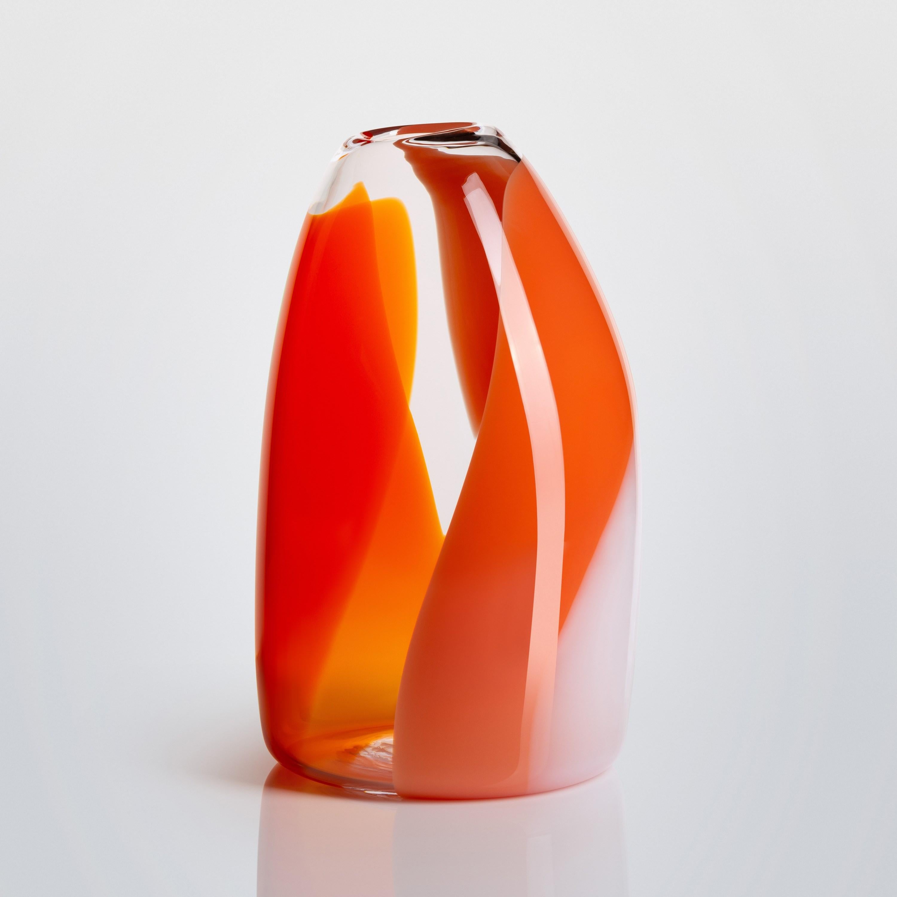 'Waves No 487' is a handblown glass vase by the British artist, Neil Wilkin.

'Waves' is a collection of beautifully crafted, unique glass bowls and centrepieces by the British artist Neil Wilkin. Taking a painterly approach, Neil Wilkin merges his