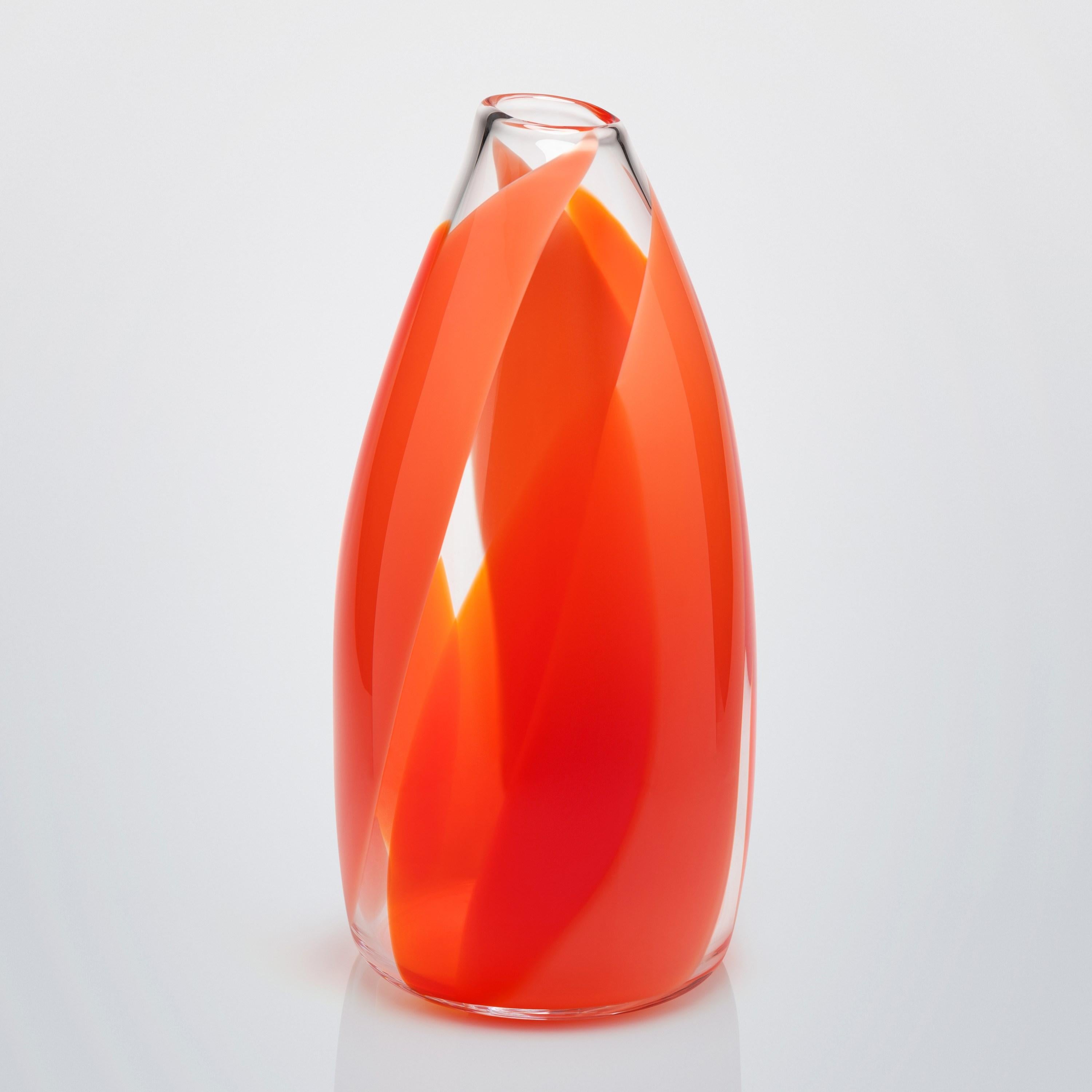 'Waves No 491' is a handblown glass vase by the British artist, Neil Wilkin.

'Waves' is a collection of beautifully crafted, unique glass bowls and centrepieces by the British artist Neil Wilkin. Taking a painterly approach, Neil Wilkin merges his