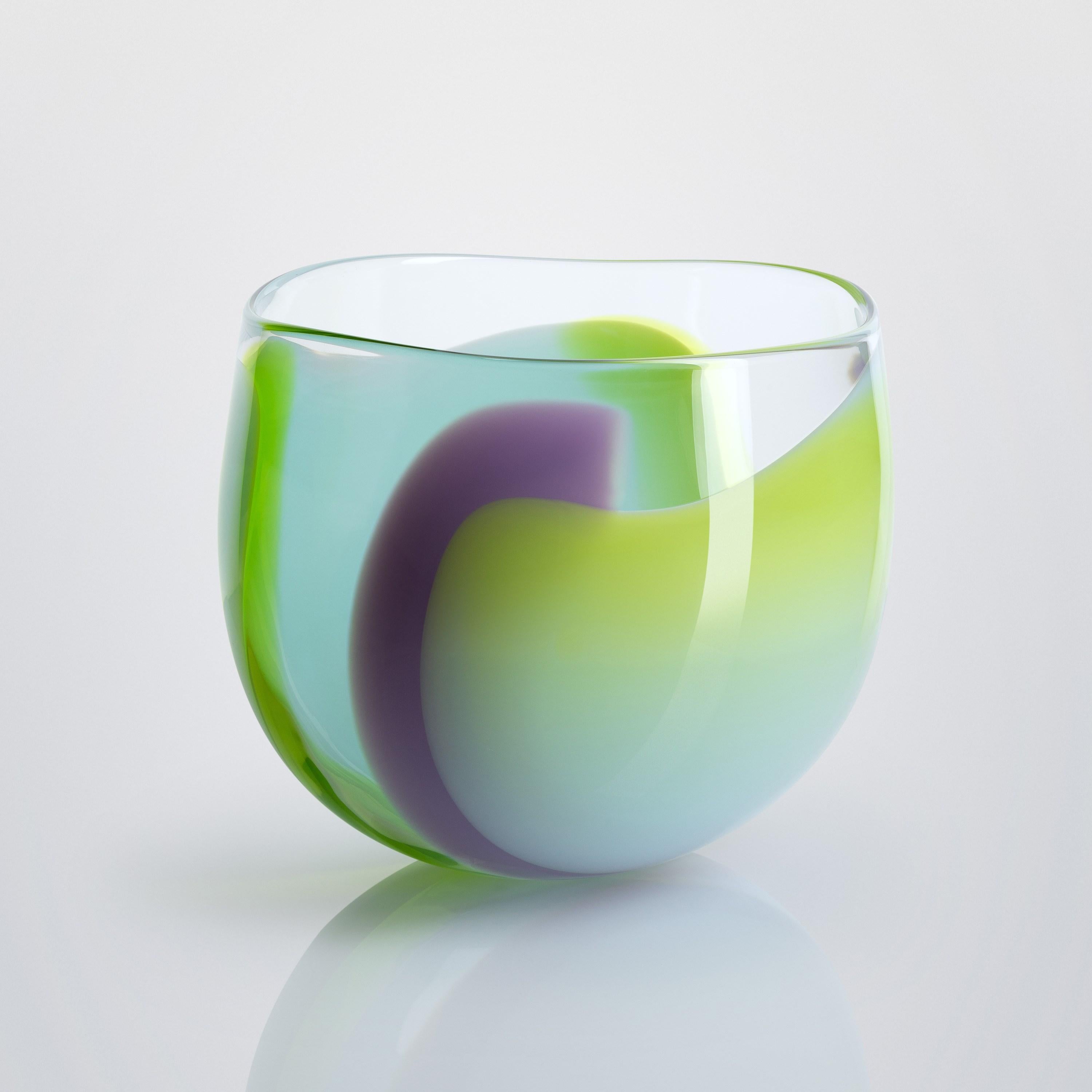 'Waves No 638' is a handblown glass bowl by the British artist, Neil Wilkin.

'Waves' is a collection of beautifully crafted, unique glass bowls and centrepieces by the British artist Neil Wilkin. Taking a painterly approach, Neil Wilkin merges his
