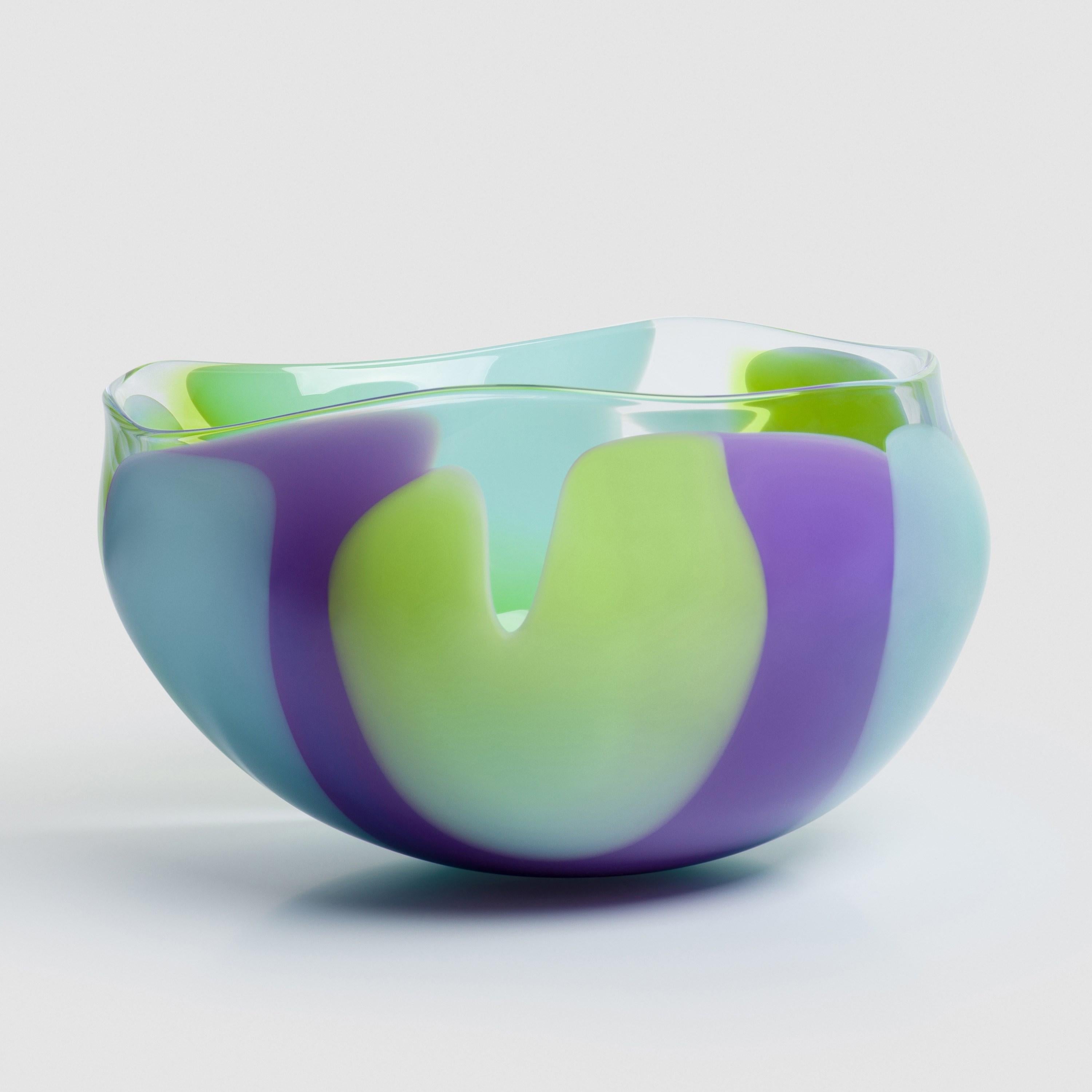 'Waves No 652' is a handblown glass bowl by the British artist, Neil Wilkin.

'Waves' is a collection of beautifully crafted, unique glass bowls and centrepieces by the British artist Neil Wilkin. Taking a painterly approach, Neil Wilkin merges his