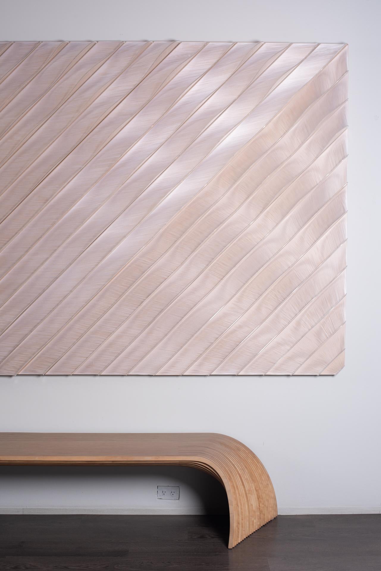 Olas de hilos de Piegatto Una escultura textil contemporánea Algodón en venta