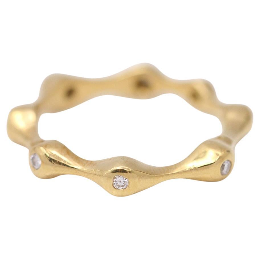 WAVES Ring in Gold and Diamonds For Sale