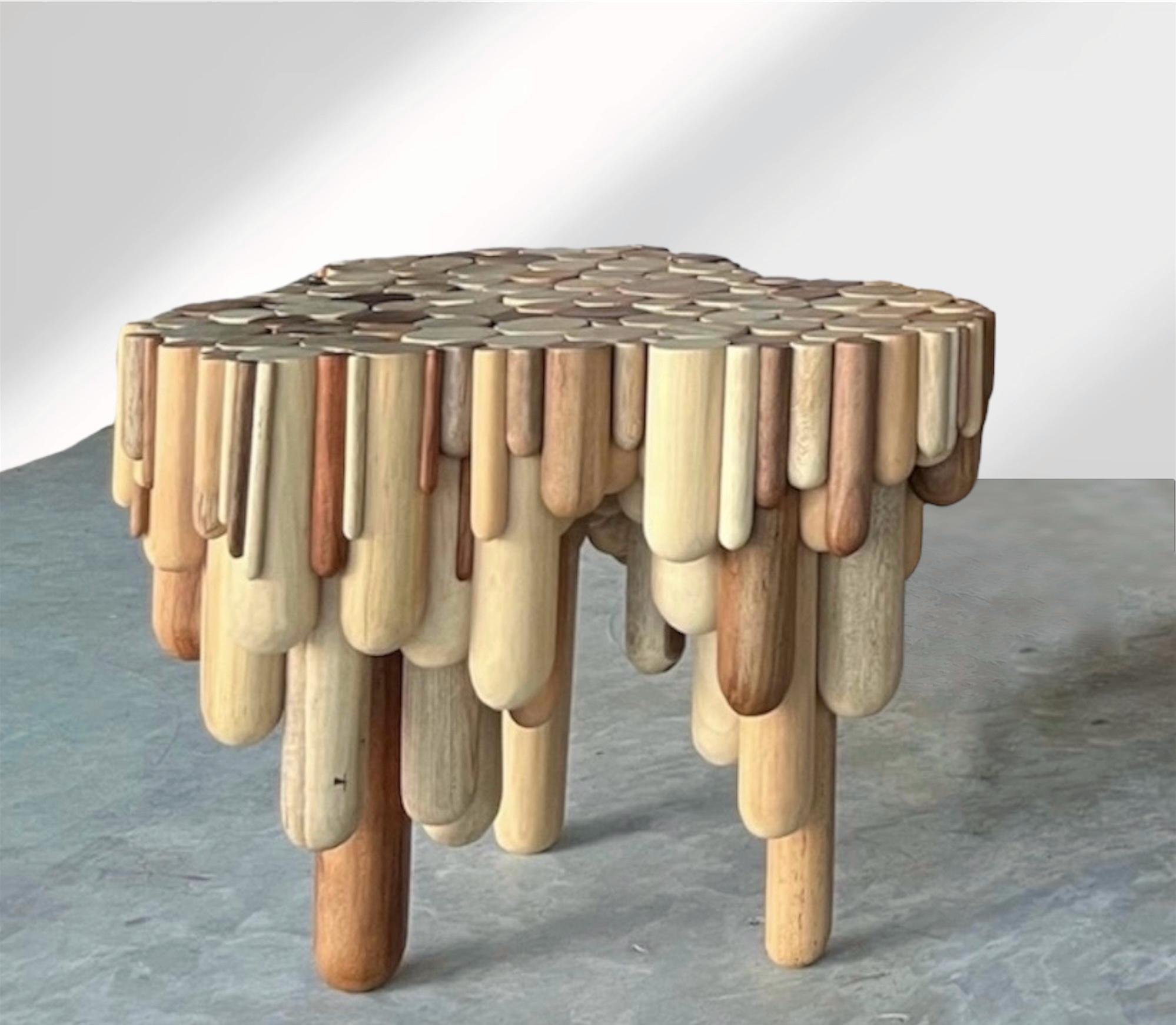 Yunior Marino’s furniture series blurs the line between order and chaos. He brings to life organic objects full of texture that give the utilitarian object a sculptural air. Even when they are functional and surprisingly comfortable, an overwhelming