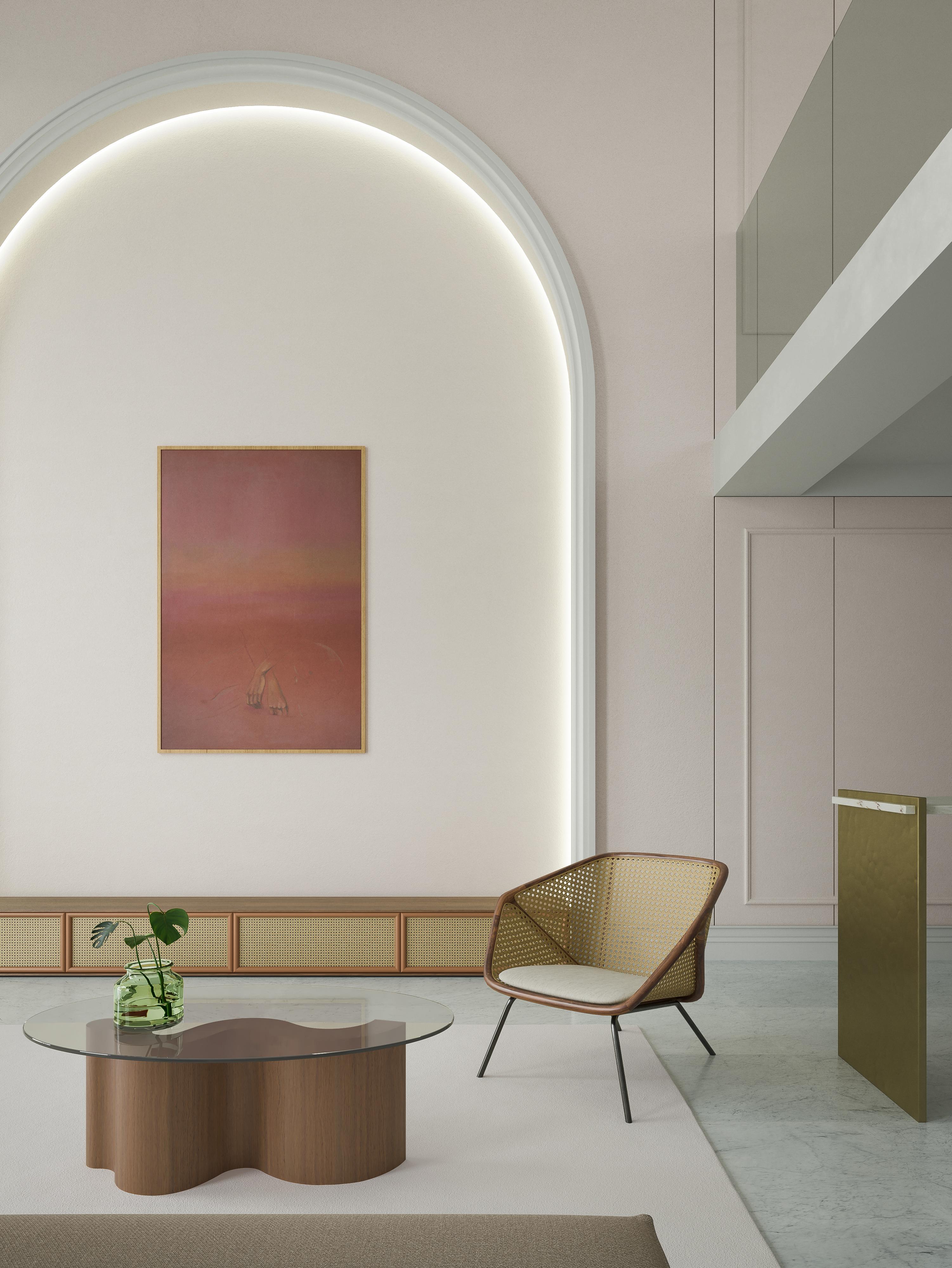 WaveWoo Coffee Table with Glass Top For Sale 2