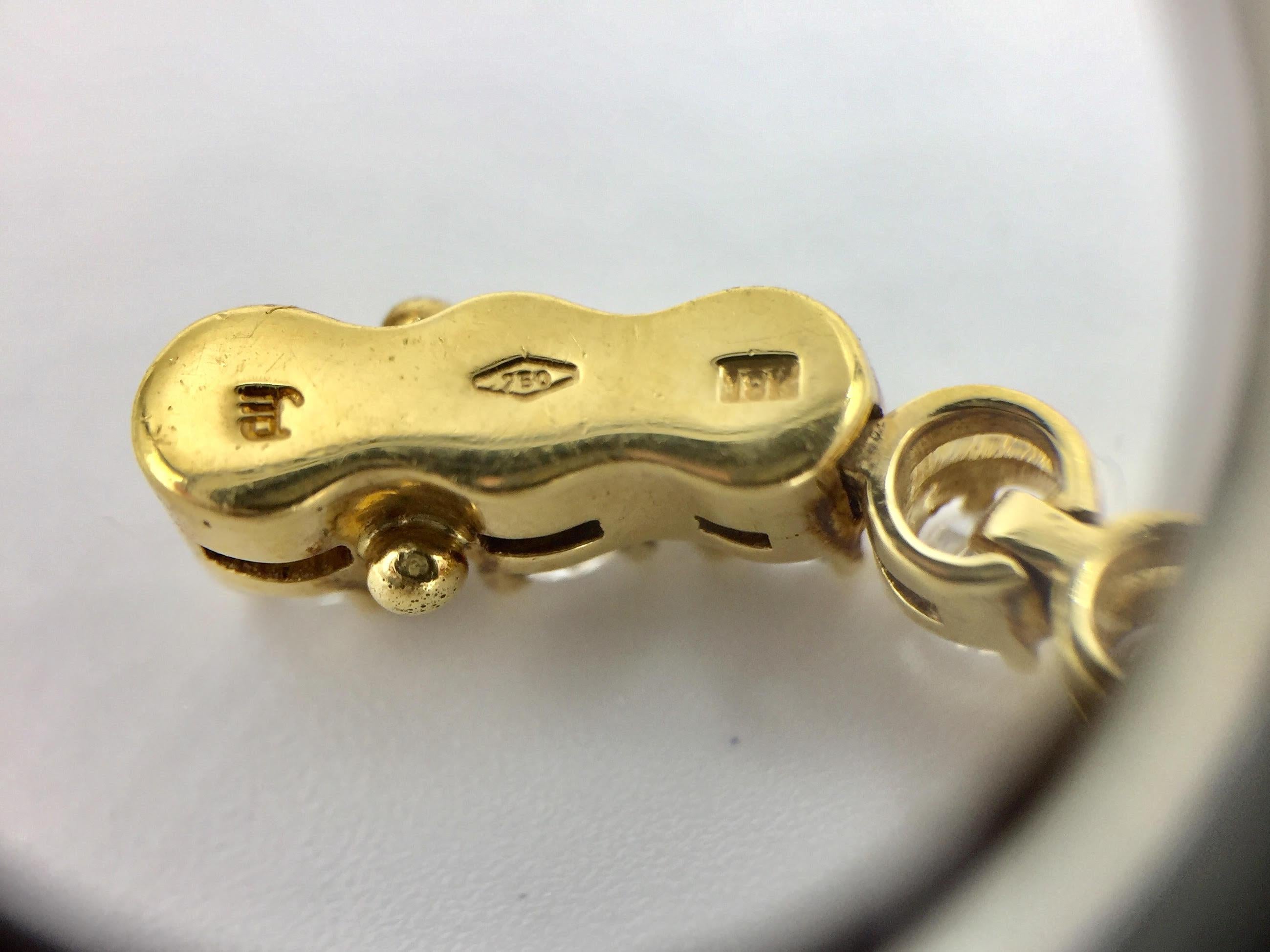 Wavy 18 Karat Yellow Gold 3.93 Carat Diamond Tennis Bracelet In Excellent Condition For Sale In Pikesville, MD