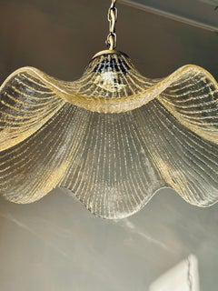 La Murrina Murano gewelltes Kunstglas Golden Lines Anhänger, 1960er Jahre