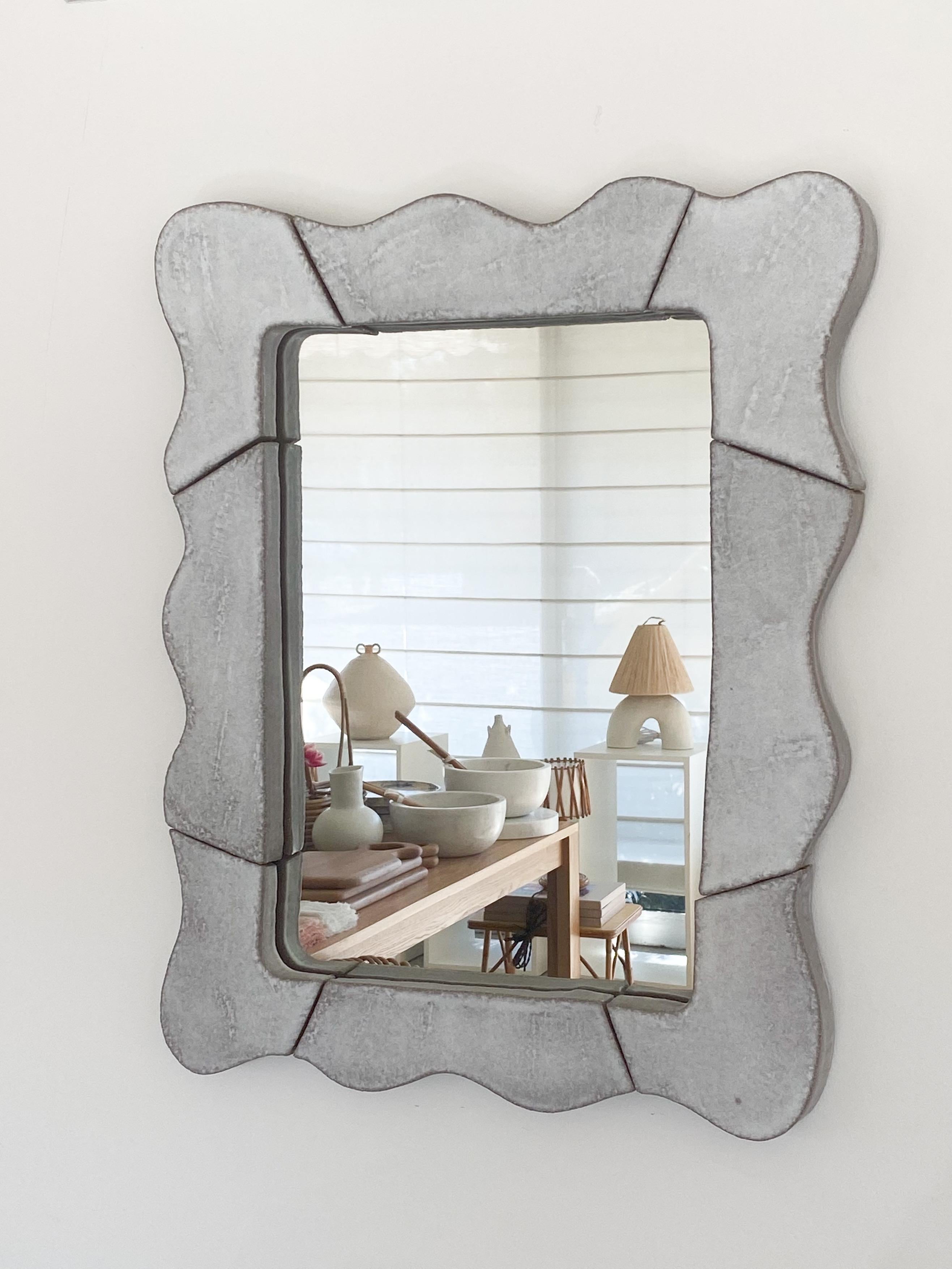 Wavy Ceramic Mirror For Sale 3