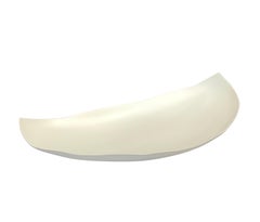 Wavy Half Moon Fine Ceramic Tray, Italy Contemporary