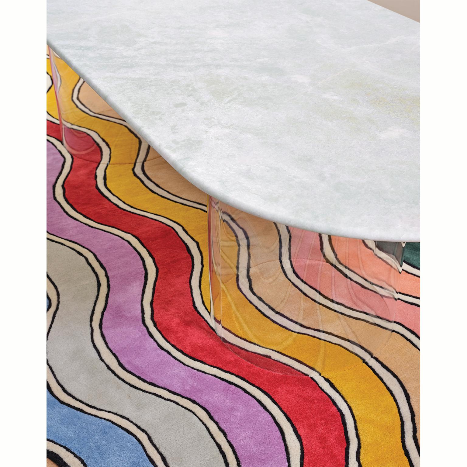 pieces wavy rug