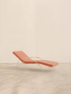 Post Modern French Metal Wavy Chaise Longues