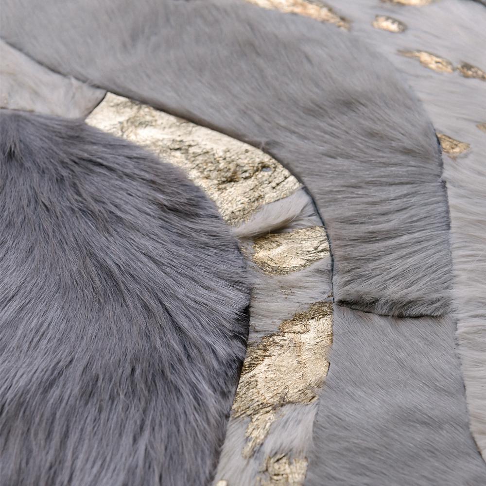 Alfombra de susurro gris con diseño ondulado Crema personalizable XLarge Siglo XXI y contemporáneo en venta