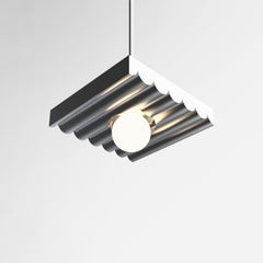 Wavy Pendelleuchte aus Cadenza, Silber, auf Bestellung gefertigt