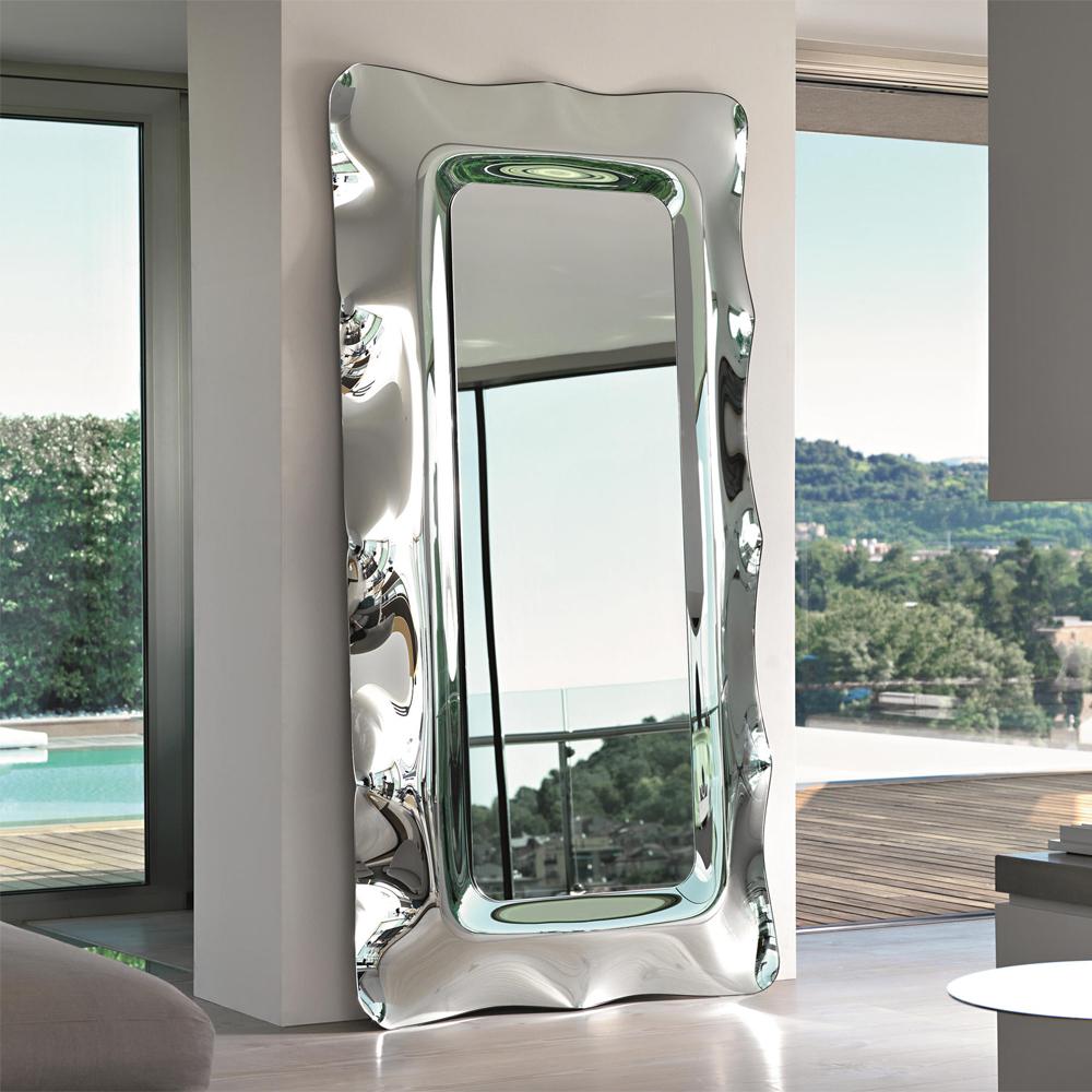 wavy glass mirror