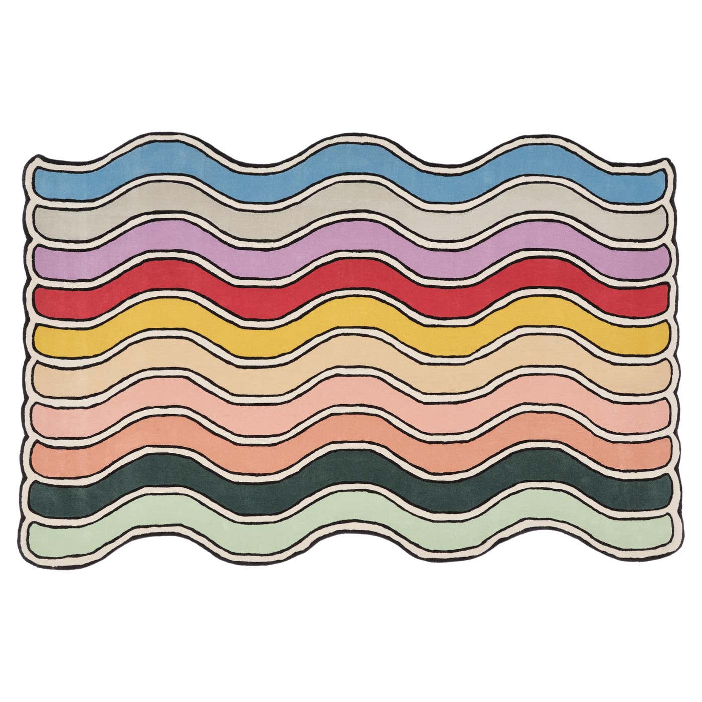 Wavy Rug Brite Hand Tufted Carpet For Sale at 1stDibs | pieces wavy rug ...