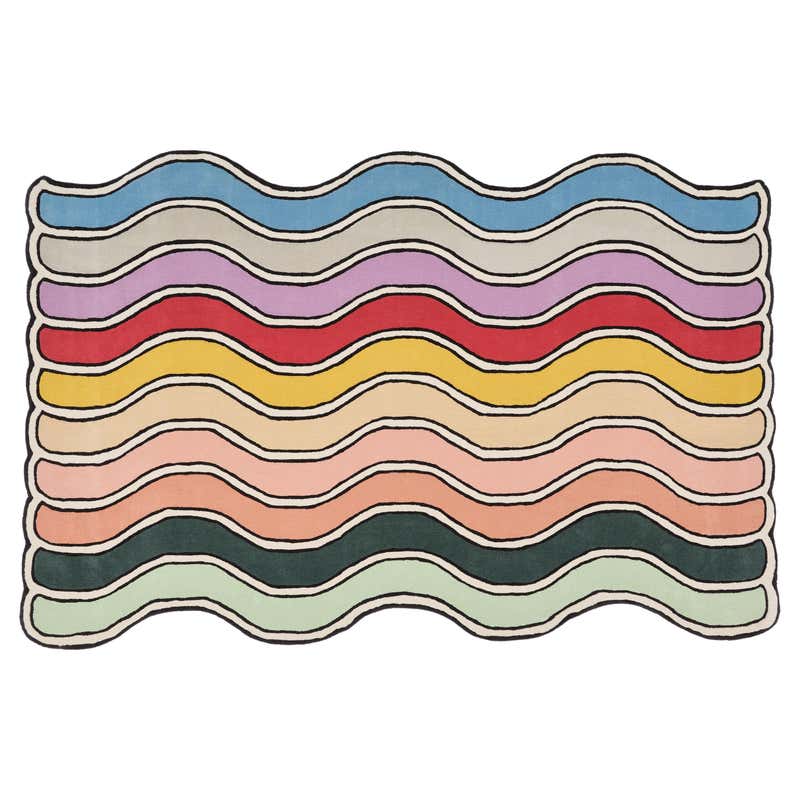 Wavy Rug Desert Hand Tufted Carpet For Sale at 1stDibs | wavy carpet ...