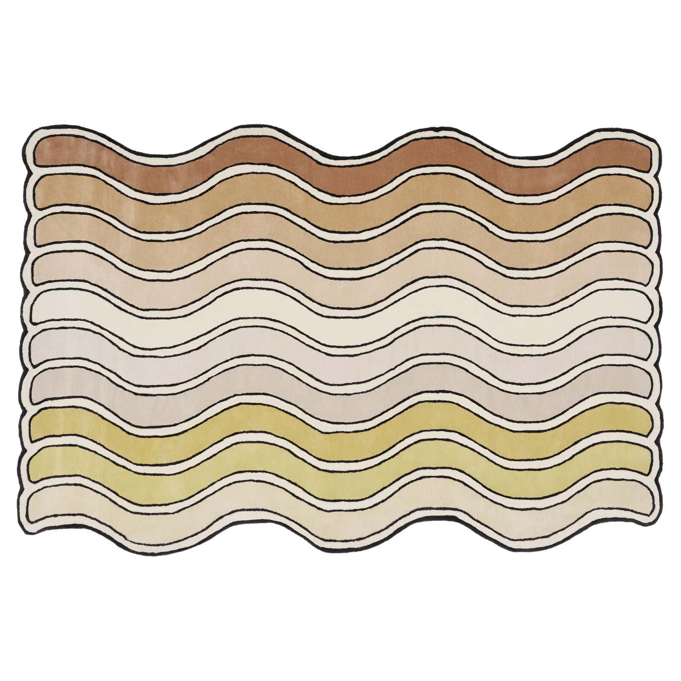 Wavy Rug Desert Hand Tufted Carpet For Sale at 1stDibs | wavy carpet ...