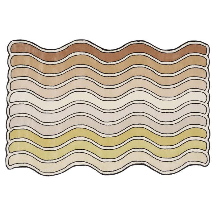 Wavy Rug Desert Hand Tufted Carpet For Sale at 1stDibs | wavy carpet ...