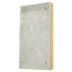 Wavy Textured Glass Sconce with Ball Finials