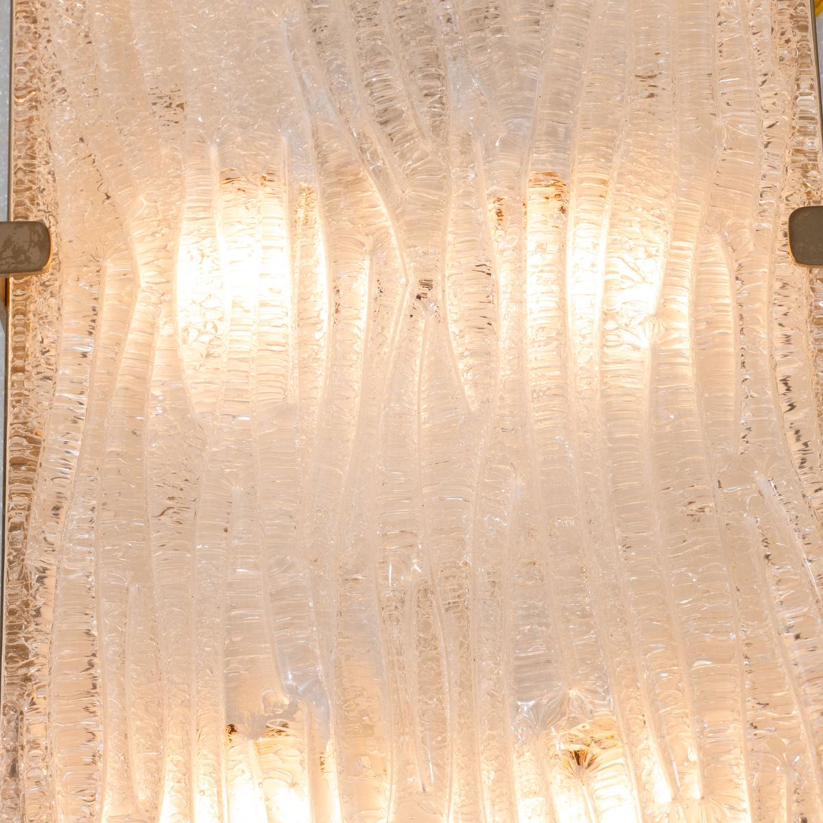 Wavy Textured Glass Sconce with Clip Details For Sale 4