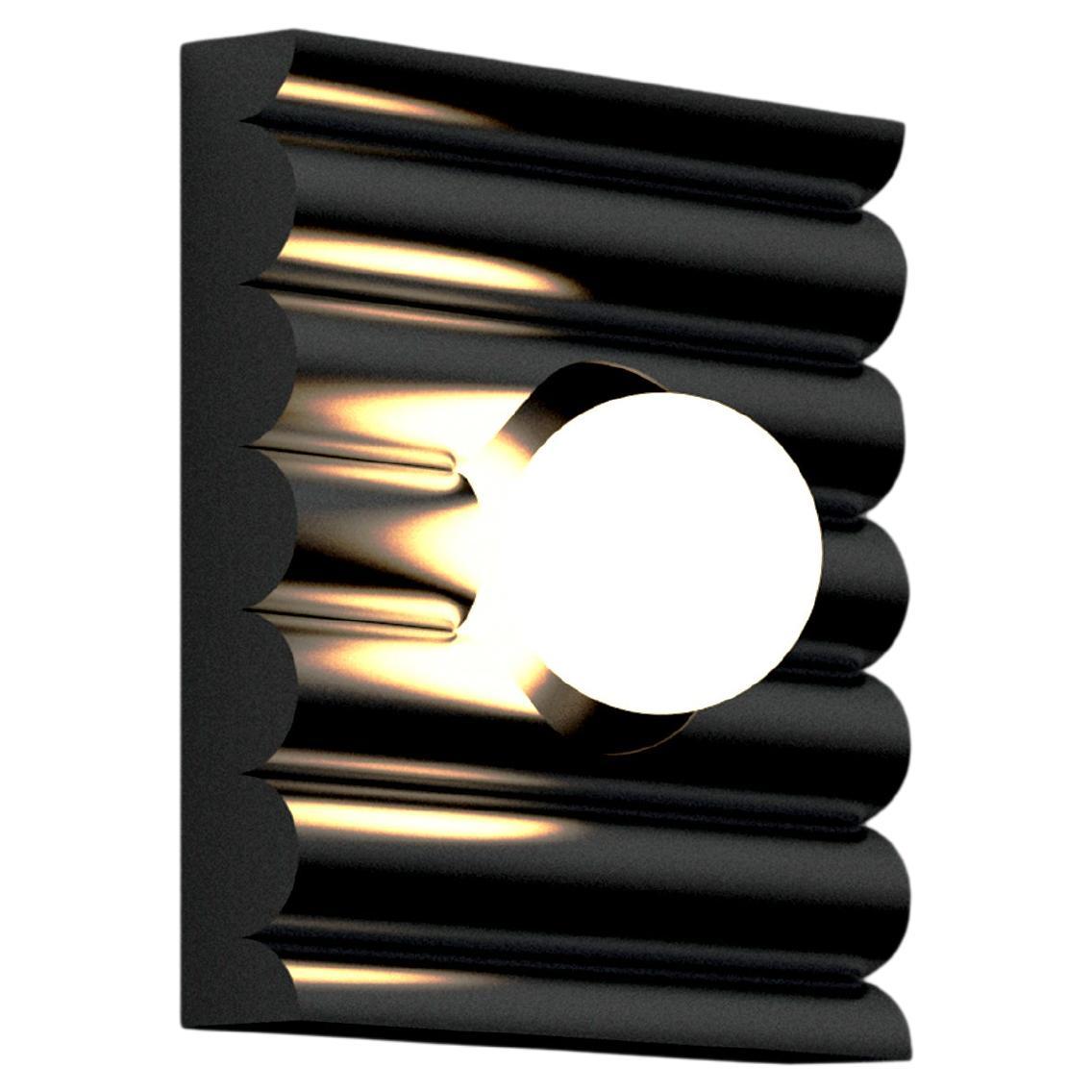 Wavy Wall Sconce from Cadenza,  Black, Made to Order