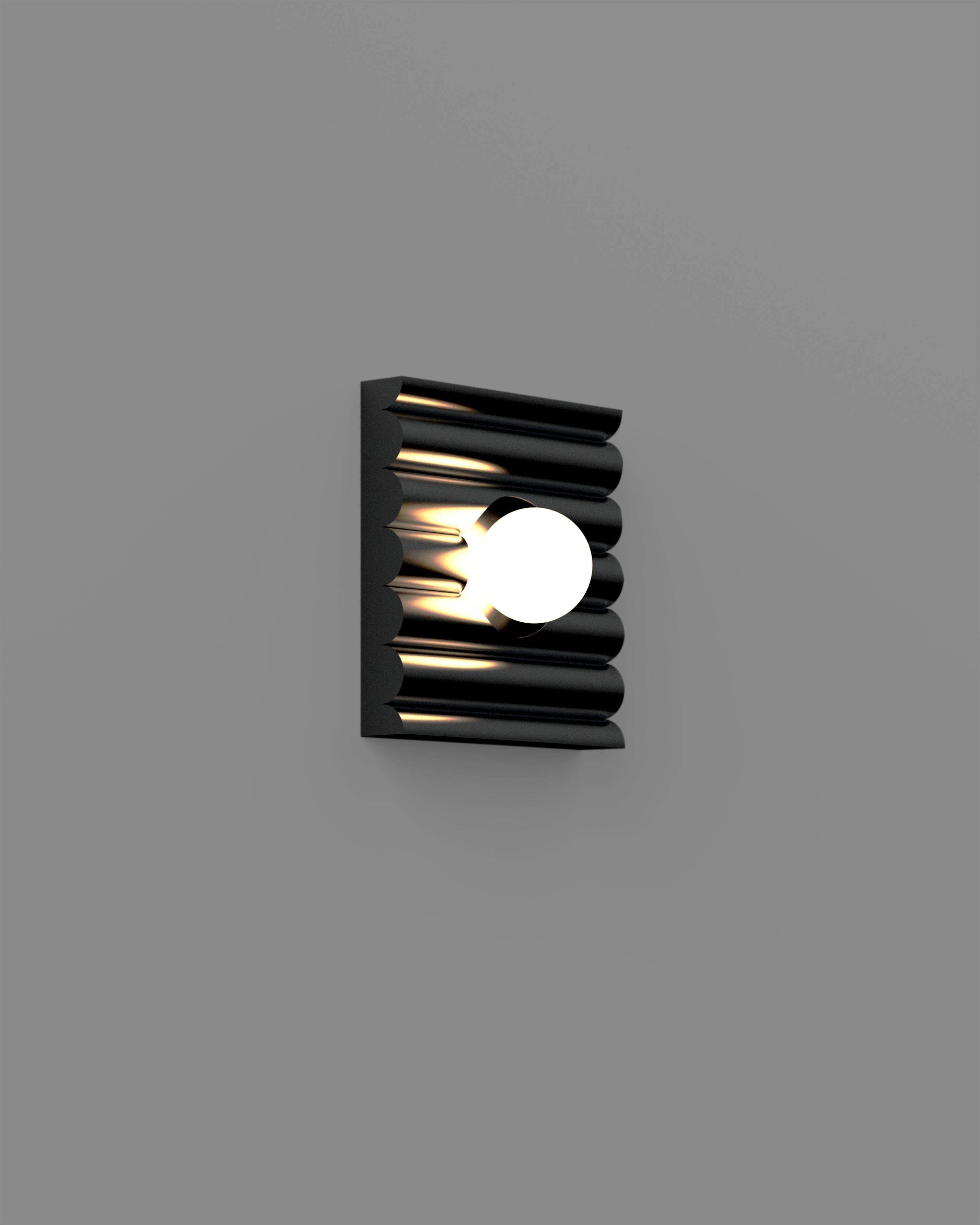 Modern Wavy Wall Sconce from Cadenza, CUSTOM Finish, Made to order For Sale