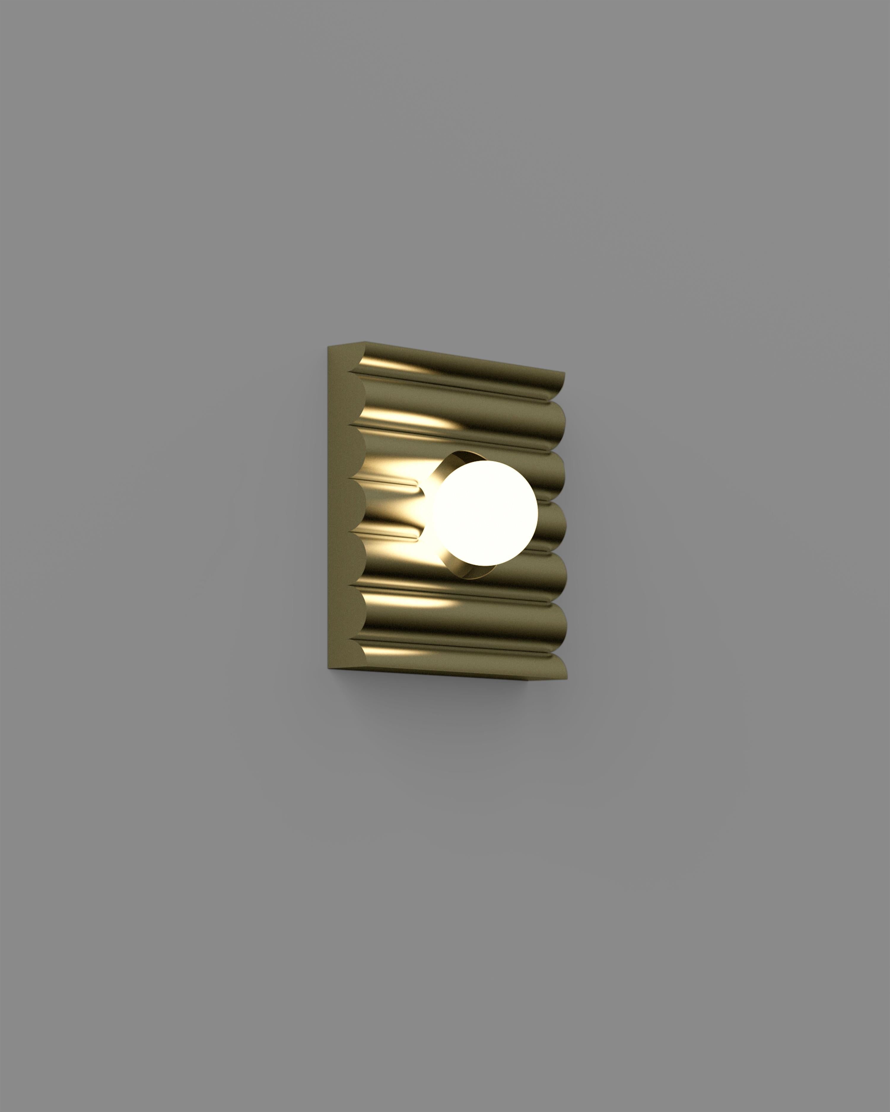 Stainless Steel Wavy Wall Sconce from Cadenza, CUSTOM Finish, Made to order For Sale