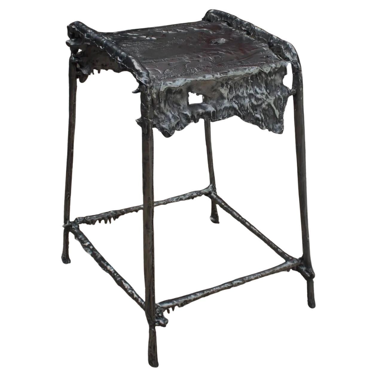 Wax Aluminum Stool by Saturday Yard Work For Sale