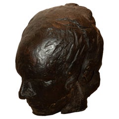 Escultura de cabeza de cera