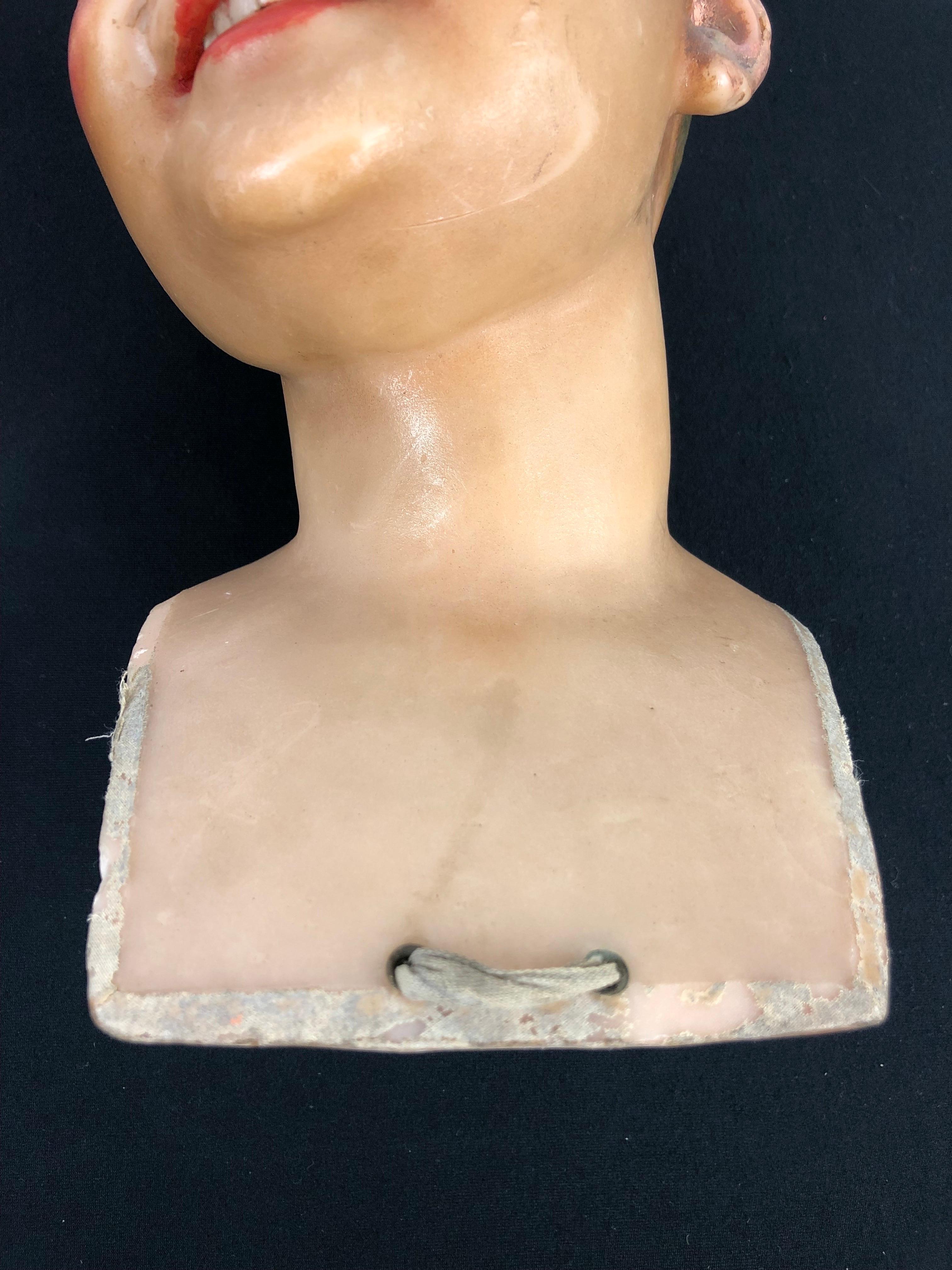 Wax Mannequin Head Child Early 20th Century  For Sale 3