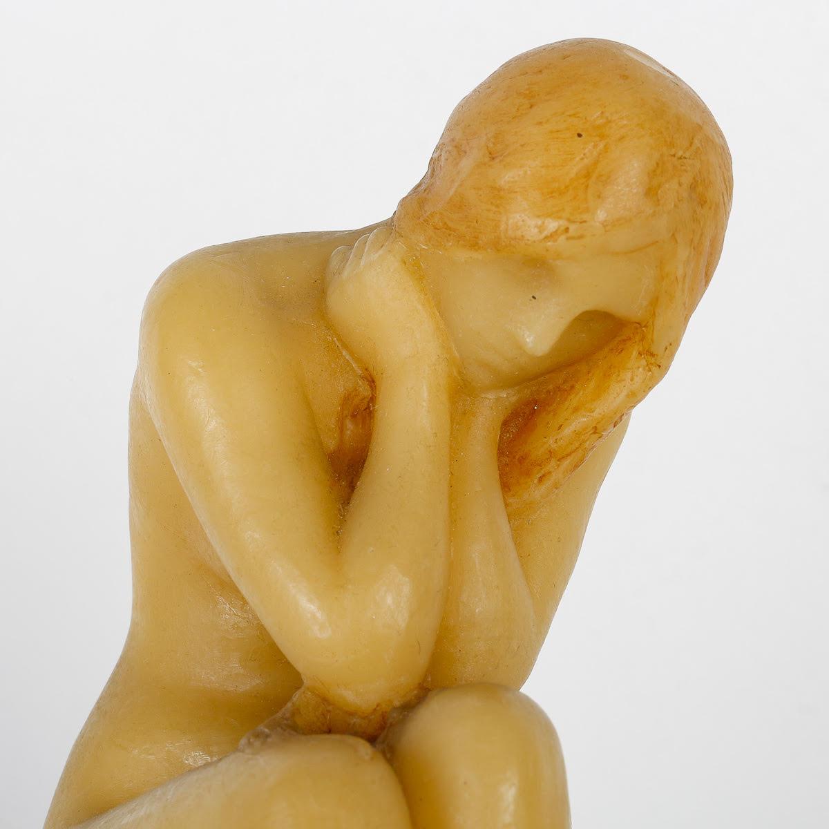Wood Wax Sculpture by Hervé Vernhes, 20th Century. For Sale