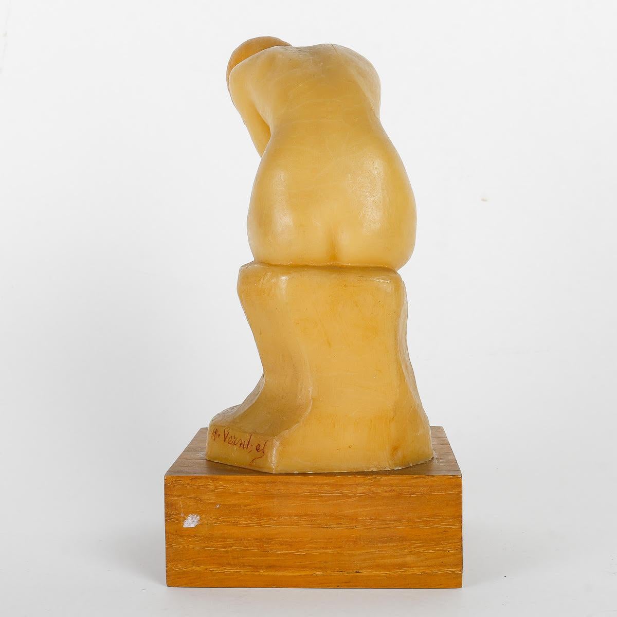 Wax Sculpture by Hervé Vernhes, 20th Century. For Sale 1
