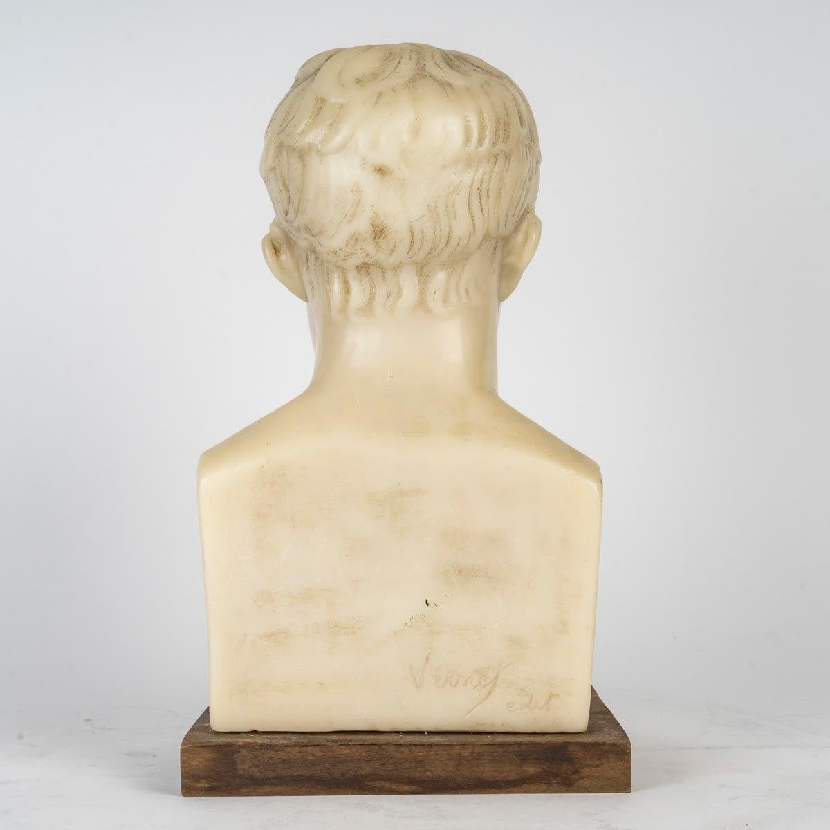 Scultura in cera di un busto di uomo, XX secolo. In condizioni buone in vendita a Saint-Ouen, FR