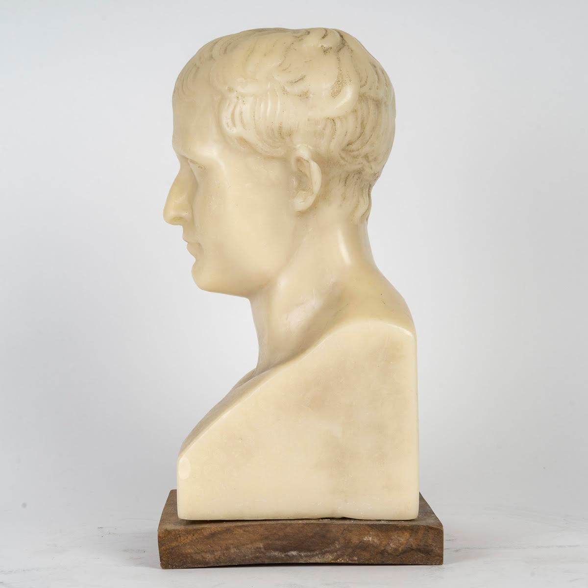 Scultura in cera di un busto di uomo, XX secolo. in vendita 1